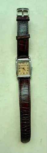 Relógio Emporio Armani Original Masculino Vintage Couro Marrom