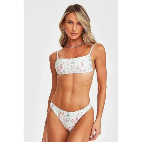 Biquíni Angra Floral Feminino Alça Regulável Moda Praia Premium - Tam P, M