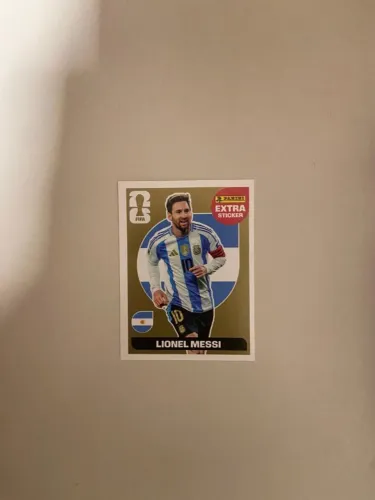 Figurinha extra sticker Messi gold copa do mundo 2026