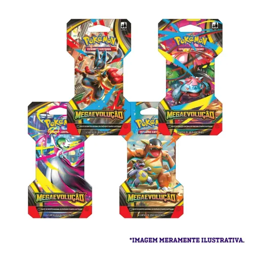 Caixa de Blister Unitário Megaevolução Pokémon TCG