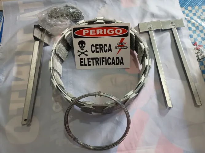 Cerca Concertina 30cm kit completo para 10 metros