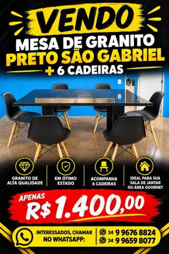 Mesa com 6 cadeiras