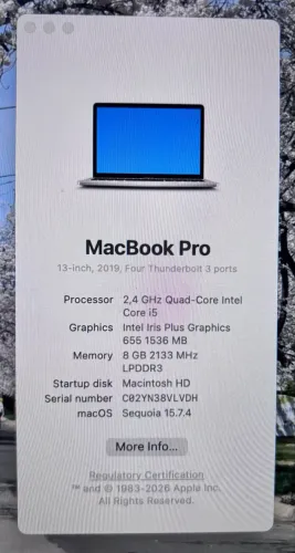 MacBook Pro 13 polegadas 2019