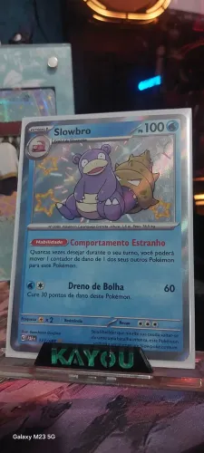 Carta pokémon slowbro shiny destino de paldea