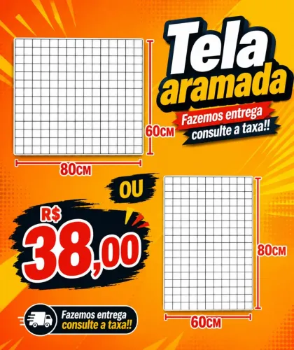 Tela aramada R$38,00
