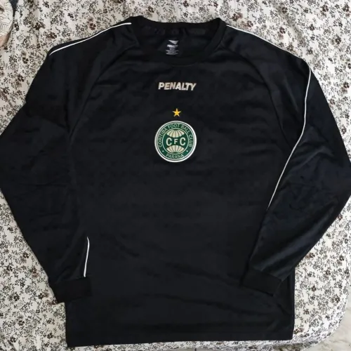 camisa original 2003 goleiro coritiba preta manga longa tamanho gg 2004 #12