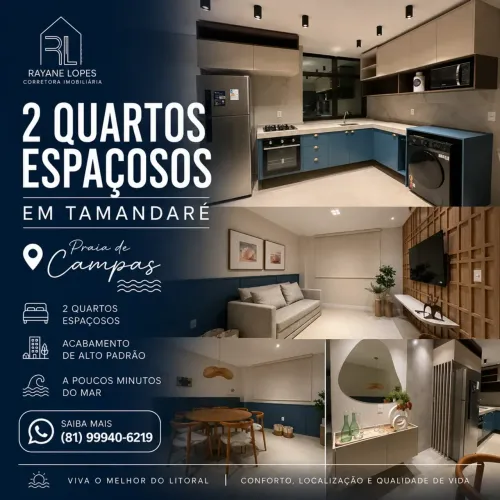 Excelente oportunidade em Tamandaré | 2 quartos amplos