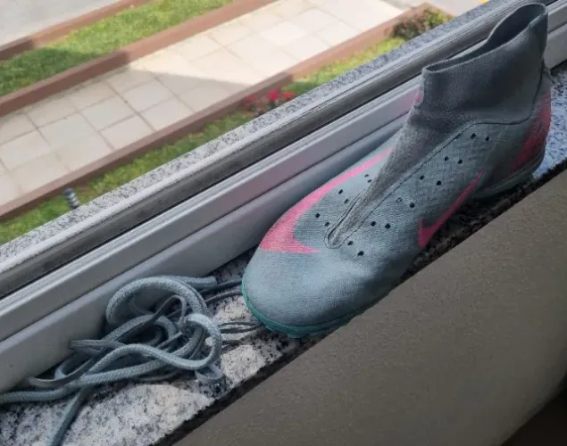 Chuteira Nike Zoom Mercurial Superfly 10 Academy Society - Verde+Rosa