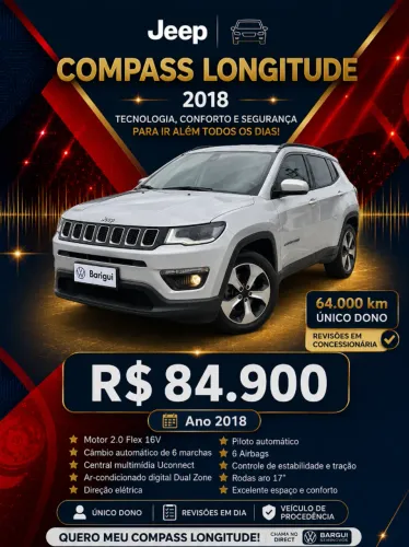 Jeep Compass Longitude 2.0 4X2 Flex 16V Aut. 2018