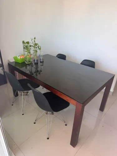 Mesa 6 lugares, Tampo de Vidro