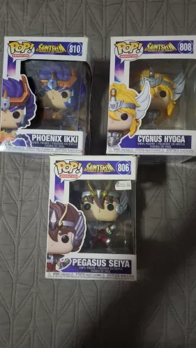 Funko POP original - Seiya de Pegasus - Hyoga de Cisne - Ikki de Fênix- Cavaleiros