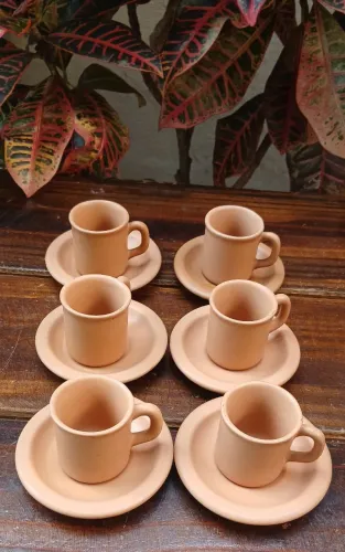 Jogo de xícaras de café em cerâmica