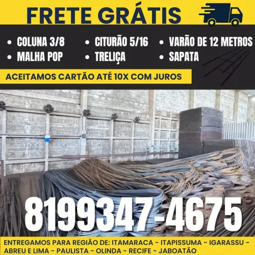 COLUNA NOVA DE FÁBRICA SAPARA VARÃO MALHA POP TRELIÇA FERRAGEM NOVA DE FÁBRICA