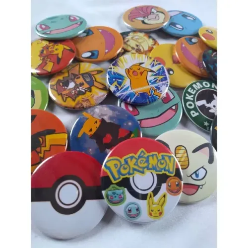 Bottons Pokemon - Broche Pikachu Ash Pokeball Pokebola Pokémon Gengar - NerdDog Store