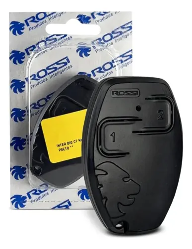 Controle Remoto Rossi NHCS 433MHz Saw Rolling Code Preto Original