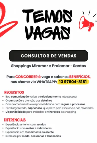 Consultor de Vendas 