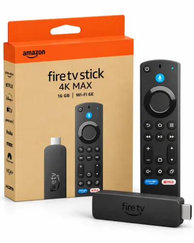 Fire TV Stick 4K Max (Lacrado - Original Amazon) - Mais Potente do Mercado