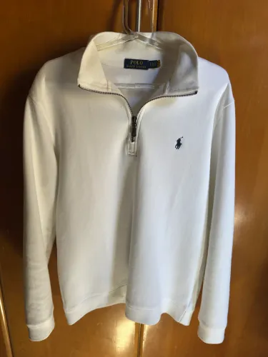 Quarter zip ralph Lauren off white