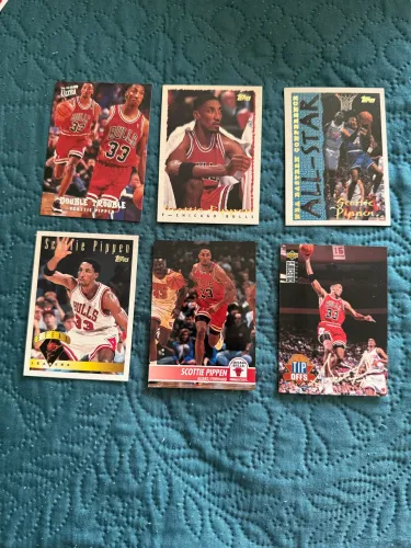 Combo 6 Cartas Scottie Pippen Chicago Bulls NBA