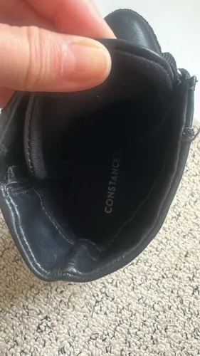 Bota coturno de couro da Constance