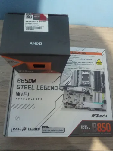 Ryzen 7 7800x3d + b850 steel legend + 16 de ram ddr5