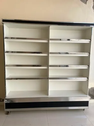 Estante Expositora Comercial em MDF e Inox (Ideal para Pães, Doces e Mercearia)