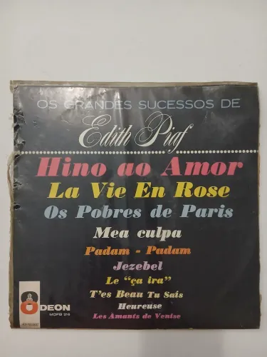 Lp os grandes sucessos de edith piaf 1962 mono usado