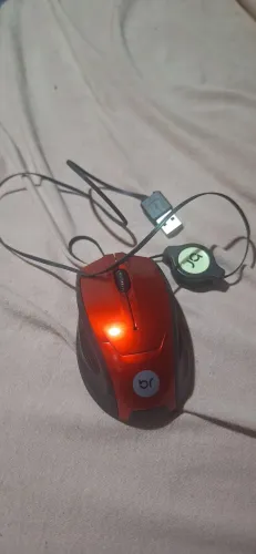 Mouse ótico de cabo retrátil