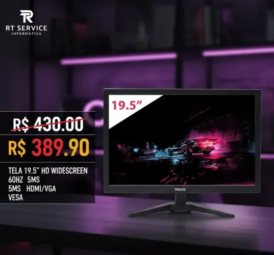 Monitor 19.5 polegadas - Valor Promocional com Garantia - Leia a Descrição!