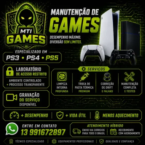 Manutenção de Games PS3|PS4|PS5 Controles