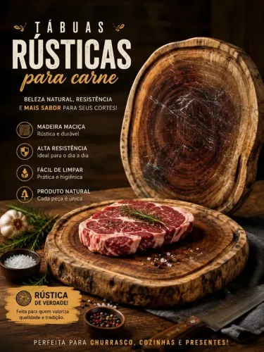 Tábuas de carne rústica 