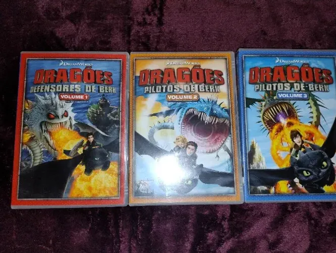 Kit 3 DVDS SÉRIE Como Treinar Seu Dragão ORIGINAL