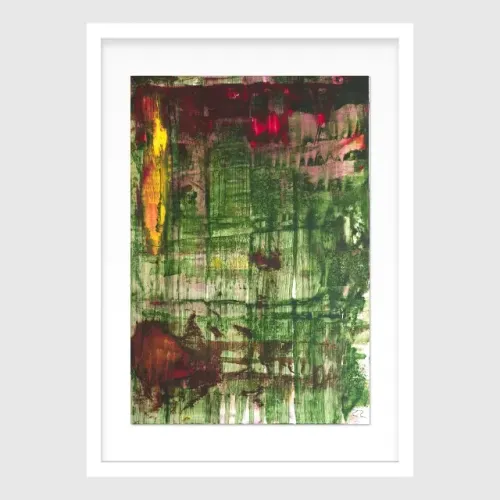 Quadro abstrato pintura a óleo - Amazônia