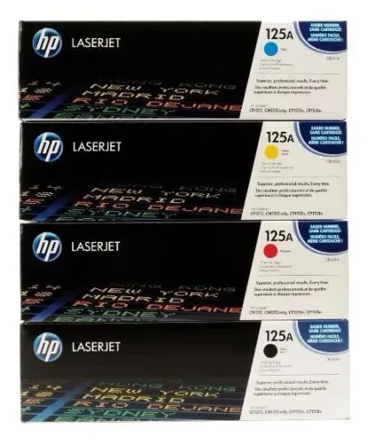 Kit 4 Toners Hp 125a Cb540a Cb541a Cb542a Cb543a 4 Cores