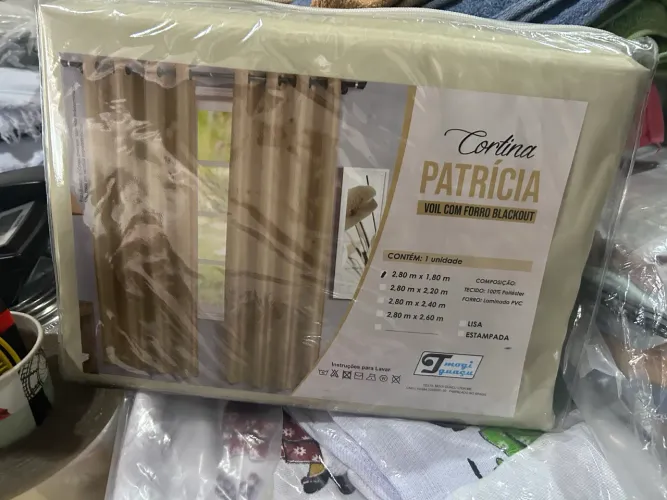 Cortina Blackout com Voil meia parede 