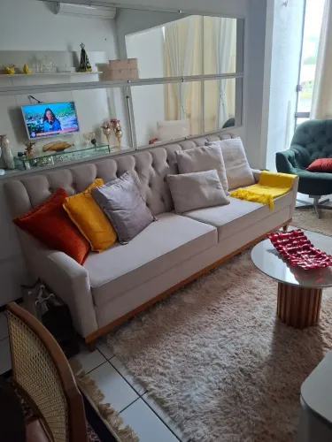 Vendo  sofá  3 lugares correr beje