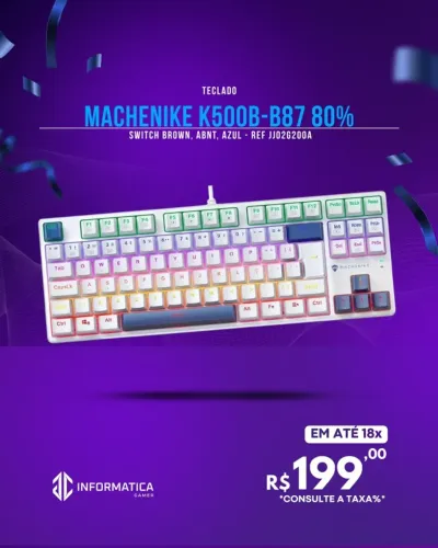 TECLADO MACHENIKE K500B-B87 80%