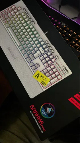 Teclado Redragon Brahma PRO branco