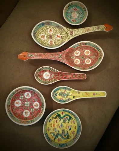Porcelana Chinesa - Vintage - Colheres