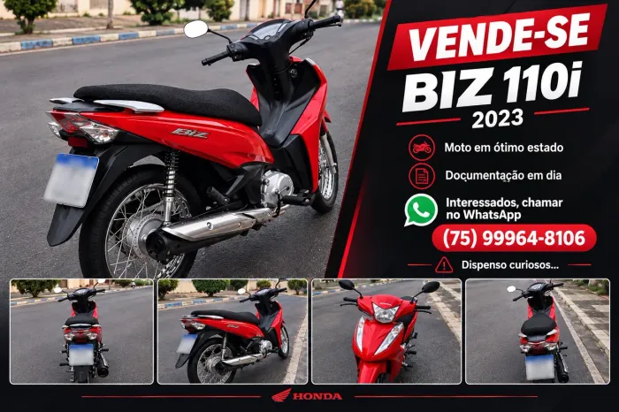 Biz 110i - pra vender logo