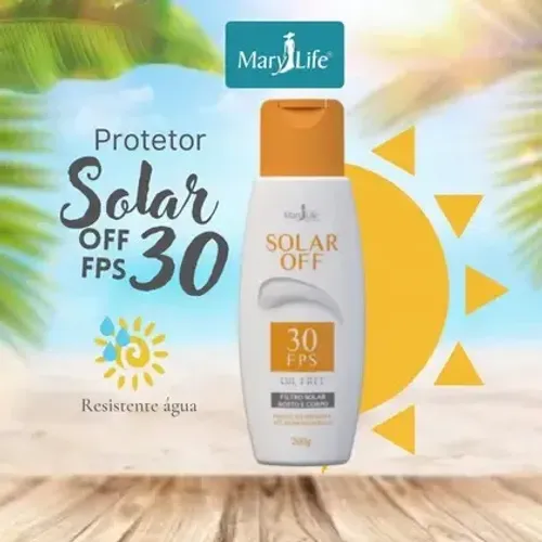 protetor filtro solar off 30 fps 200g rosto e corpo mary life