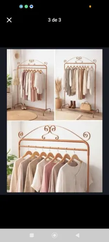 Kit Arara de Roupas Rose desmontável.