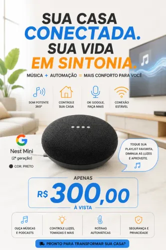 Google Nest Mini Preto 2ª Geração