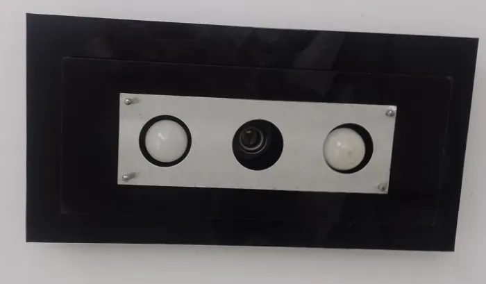 Lustre de vidro preto,modelo de 2 lâmpadas