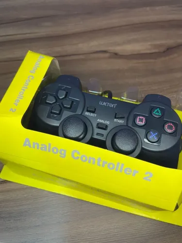 Controle Analógico para PS2 Yellow Lukton