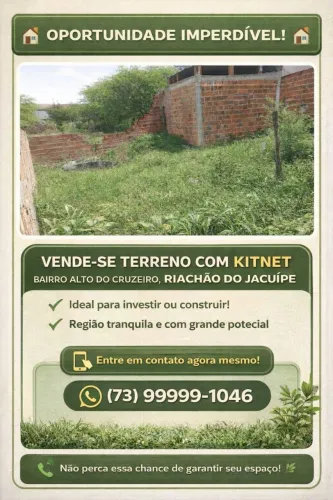 Terreno com kit net 