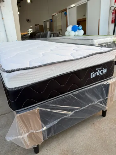 Cama box Solteiro Grecia Molas ensacadas com garantia em Promoção!