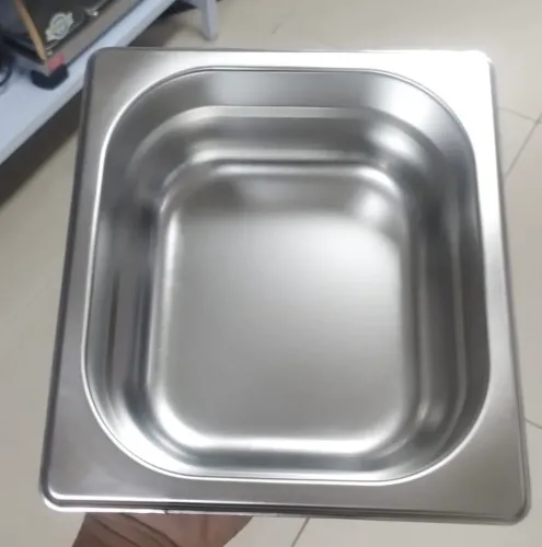 Cuba Aço inox 1/6 para cozinha. 16x17cmx6,5cm