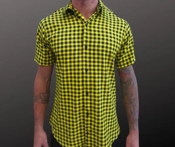 Camisa manga curta xadrez