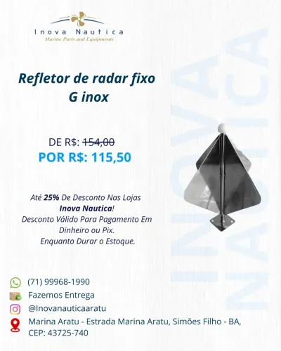 Refletor de radar fixo G inox